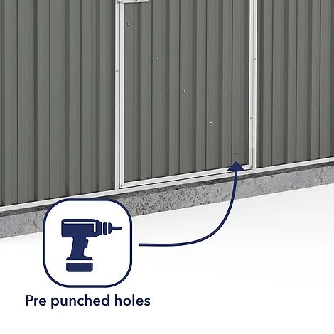 Absco Space Saver 7'5 X 5' Pent Roof Outdoor Metal Garden Storage Shed - 4 Colours Available 10 Absco Space Saver 7'5 X 5' Pent Roof Outdoor Metal Garden Storage Shed - 4 Colours Available - Image 8