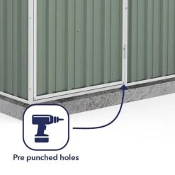 Absco Space Saver 5' X 5' Pent Roof Outdoor Metal Garden Storage Shed - 4 Colours Available -PlantHub Shop ESDXL20MET105 4