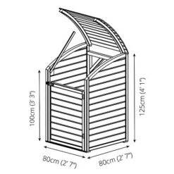 Pressure Treated 3' X 3' Bin Storage Unit -PlantHub Shop ESDXL21PT02420 20Spec20Drawing