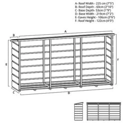 Pressure Treated 8' X 2' Budget Log Store -PlantHub Shop ESDXL21PT046 Budget20Double20Log20Store