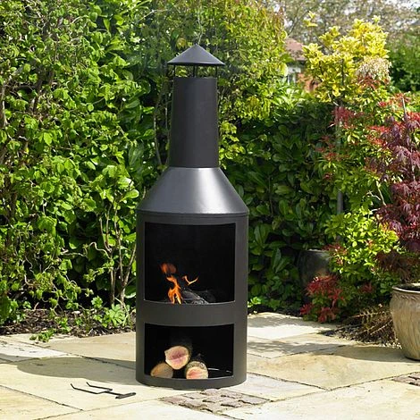Log Burner Chimenea With Integrated Log Store 3 Log Burner Chimenea With Integrated Log Store