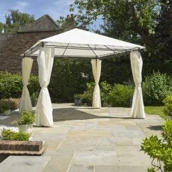 Aphrodite Heavy Duty Garden Gazebo With Side Curtains 2.7m -PlantHub Shop FSGHD LS3201