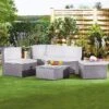 Garden Gear Milan Rattan Lounge Sofa Set - Grey -PlantHub Shop FURN MILANLGRE T40542
