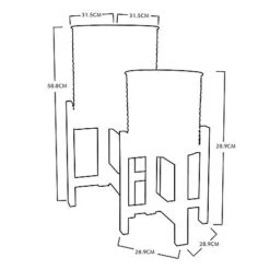 Idooka Metal Barrel Plant Pot Pair With Wooden Stands 14 Idooka Metal Barrel Plant Pot Pair With Wooden Stands -PlantHub Shop FZ30005 PLANTERS.Silhouette