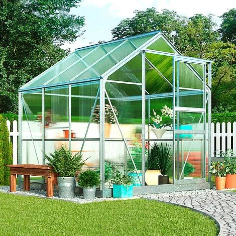 Garden Grow Traditional Greenhouse 6.2 X 6.2 X 6.6ft - Green 4 Garden Grow Traditional Greenhouse 6.2 X 6.2 X 6.6ft - Green - Image 2