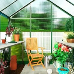 Garden Grow Traditional Greenhouse 6.2 X 6.2 X 6.6ft - Green 15 Garden Grow Traditional Greenhouse 6.2 X 6.2 X 6.6ft - Green -PlantHub Shop G0467 5
