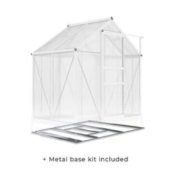 Polycarbonate Greenhouse 6x4ft With FREE Base Kit 7 Polycarbonate Greenhouse 6x4ft With FREE Base Kit -PlantHub Shop G1001F A Aluminumbase
