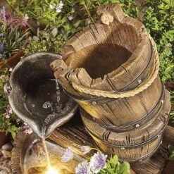 Cascading Barrel Water Feature And Planter 13 Cascading Barrel Water Feature And Planter -PlantHub Shop G1393 4 1000x1000 1