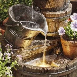 Cascading Barrel Water Feature And Planter 14 Cascading Barrel Water Feature And Planter -PlantHub Shop G1393 6 1000x1000 1