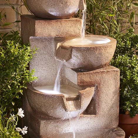 4 Tier Laguna Cascade Water Feature With Light 5 4 Tier Laguna Cascade Water Feature With Light - Image 3