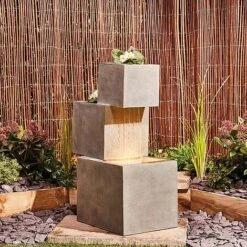 Serenity Cascade Water Feature With Planters -PlantHub Shop G2748 3