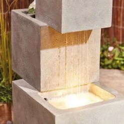 Serenity Cascade Water Feature With Planters -PlantHub Shop G2748 4
