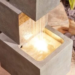Serenity Cascade Water Feature With Planters -PlantHub Shop G2748 5