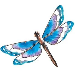 Garden Gear Metal And Glass Dragonfly Wall Art - Blue -PlantHub Shop G3564 21