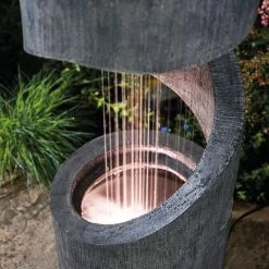 Serenity Spiral Rainfall Water Feature With Planter 9 Serenity Spiral Rainfall Water Feature With Planter -PlantHub Shop G3885 3