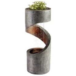 Serenity Spiral Rainfall Water Feature With Planter 10 Serenity Spiral Rainfall Water Feature With Planter -PlantHub Shop G3885 4