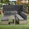 Garden Gear California Rattan Daybed With Canopy -PlantHub Shop G3906 2