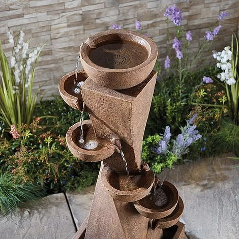 Serenity 6-Tier Bowl Tower Water Feature 3 Serenity 6-Tier Bowl Tower Water Feature