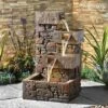 Serenity Cubic Cascading Pebble Wall Water Feature -PlantHub Shop G3949 1
