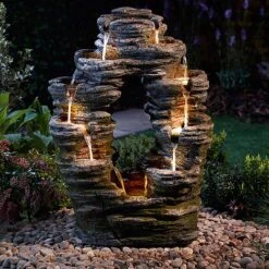 Serenity Double-Sided Rock Cascade Water Feature -PlantHub Shop G3954 3