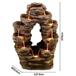 Serenity Double-Sided Rock Cascade Water Feature -PlantHub Shop G3954 5