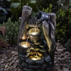 Serenity Cascading Buckets Wishing Well Water Feature -PlantHub Shop G3955202000x200020LS203