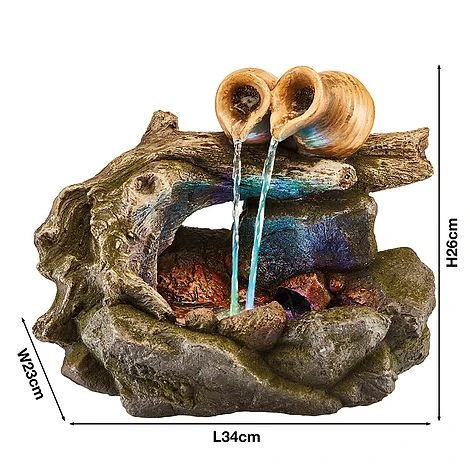 Serenity Table-Top Woodland Pouring Pots Water Feature 8 Serenity Table-Top Woodland Pouring Pots Water Feature - Image 6