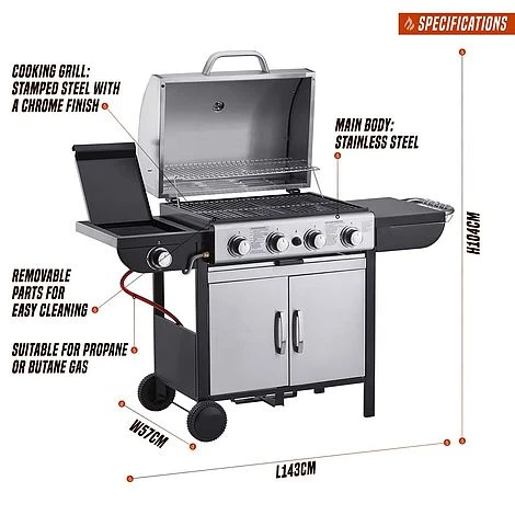 Blazebox 4 + 1 Gas Burner Barbecue 13 Blazebox 4 + 1 Gas Burner Barbecue - Image 11