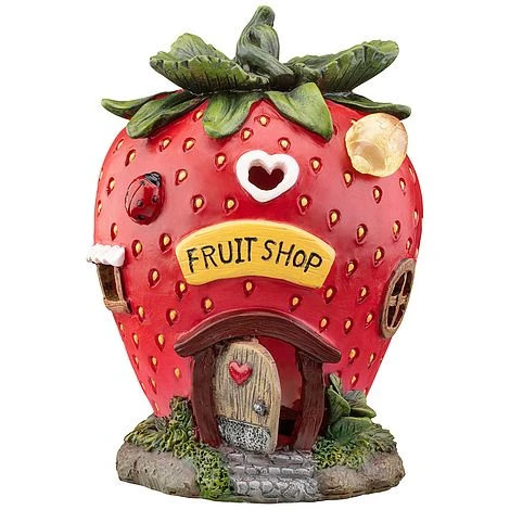 Garden Gear Solar LED Strawberry Fairy House 5 Garden Gear Solar LED Strawberry Fairy House - Image 3