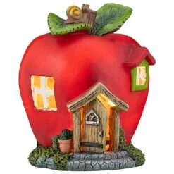 Garden Gear Solar LED Apple Fairy House 7 Garden Gear Solar LED Apple Fairy House -PlantHub Shop G4106 6