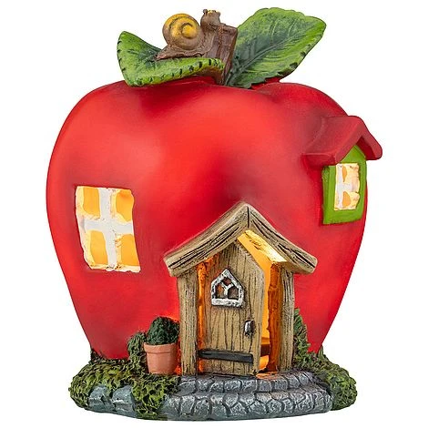 Garden Gear Solar LED Apple Fairy House 5 Garden Gear Solar LED Apple Fairy House - Image 3