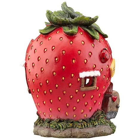 Garden Gear Solar LED Strawberry Fairy House 6 Garden Gear Solar LED Strawberry Fairy House - Image 4