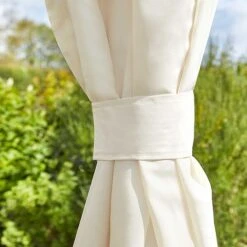 Garden Gear 3x3m Metal Gazebo With Cream Roof And Curtains 16 Garden Gear 3x3m Metal Gazebo With Cream Roof And Curtains -PlantHub Shop G4161 5