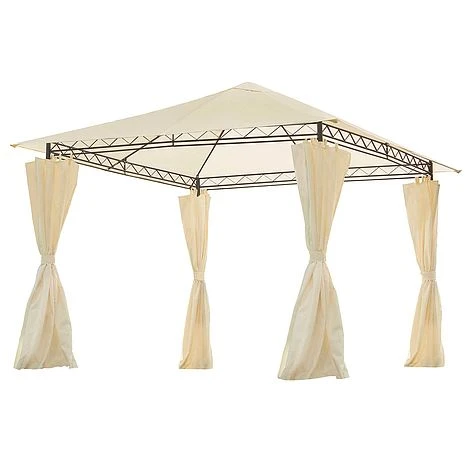 Garden Gear 3x3m Metal Gazebo With Cream Roof And Curtains 11 Garden Gear 3x3m Metal Gazebo With Cream Roof And Curtains - Image 9