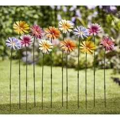 Garden Gear Metal Daisy Stake Set Of Six -PlantHub Shop G451620G451720METAL20DAISY20FLOWER20MULTI20GROUP202