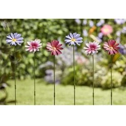 Garden Gear Metal Daisy Stake Set Of Six -PlantHub Shop G451620METAL20DAISY20FLOWER20620SET PURPLE20LS202
