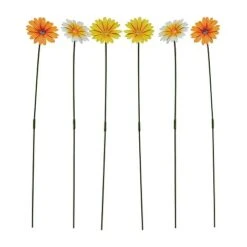 Garden Gear Metal Daisy Stake Set Of Six -PlantHub Shop G4517 METAL DAISY FLOWERS CO1