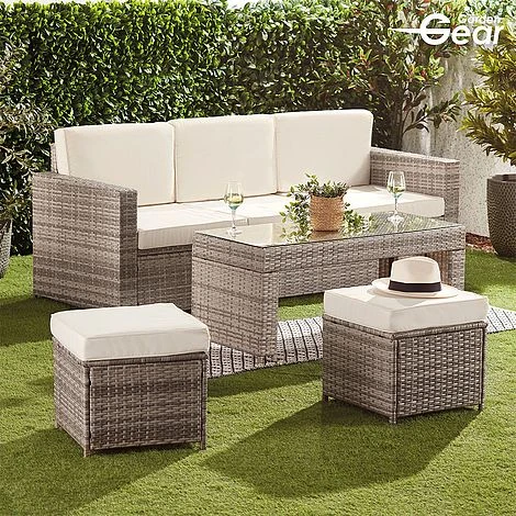 Garden Gear Riviera 5-Seat Rattan Set 3 Garden Gear Riviera 5-Seat Rattan Set