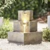 Three-Tier Squared Bowl Cascading Water Feature -PlantHub Shop G4638203