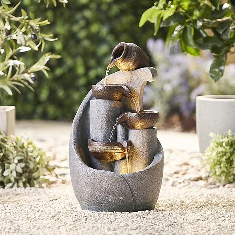 Serenity Cascading Vase Water Feature 3 Serenity Cascading Vase Water Feature