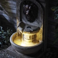 Serenity Lion Head Wall Water Feature 11 Serenity Lion Head Wall Water Feature -PlantHub Shop G46482012
