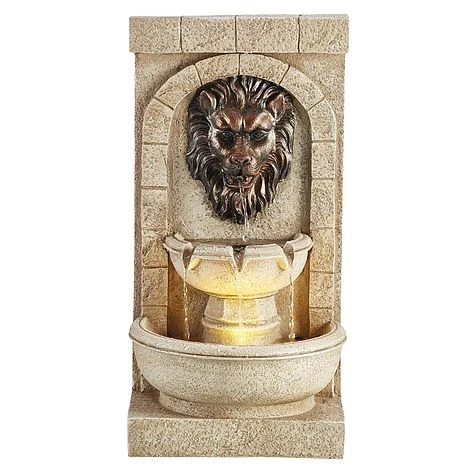 Serenity Lion Head Wall Water Feature 4 Serenity Lion Head Wall Water Feature - Image 2