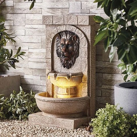 Serenity Lion Head Wall Water Feature 3 Serenity Lion Head Wall Water Feature