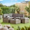 Garden Gear Milan Rattan Lounge Sofa Set - Dark Grey -PlantHub Shop G4678