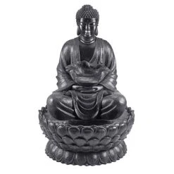 Serenity Extra Large Buddha On A Lotus Flower Water Feature -PlantHub Shop G475520XL20SITTING20BUDDHA2011