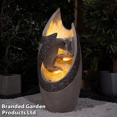Serenity Cascading Flame Effect Water Feature 4 Serenity Cascading Flame Effect Water Feature - Image 2
