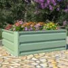 Metal Raised Garden Bed - Light Green 1 Metal Raised Garden Bed - Light Green -PlantHub Shop GB A 1