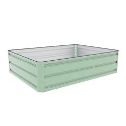 Metal Raised Garden Bed - Light Green 13 Metal Raised Garden Bed - Light Green -PlantHub Shop GB F cut