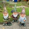 Set Of 3 Traditional Garden Gnome Ornaments -PlantHub Shop GB018S