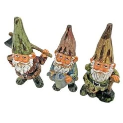 Set Of 3 Traditional Garden Gnome Ornaments -PlantHub Shop GB018S 3